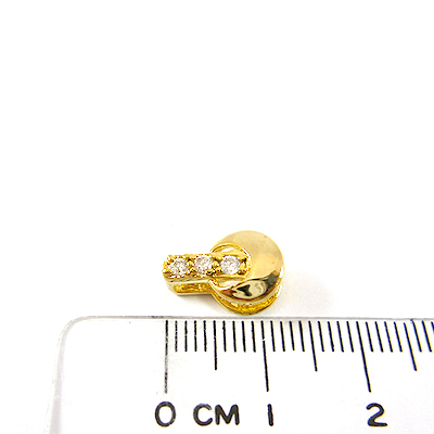 銅鍍金色鐘擺鑲鑽夾頭