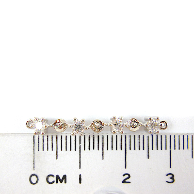 銅鍍正白K色雙孔直條圓盤鑽飾