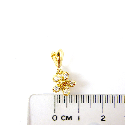 銅鍍金色五辦花夾頭附鍊頭