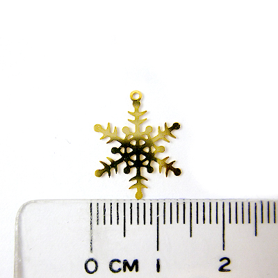 銅鍍金色單孔雪花
