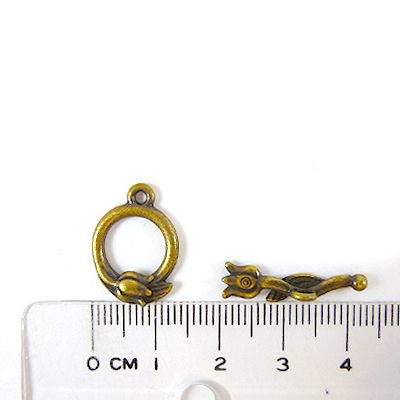 青古銅單孔鬱金香棍扣