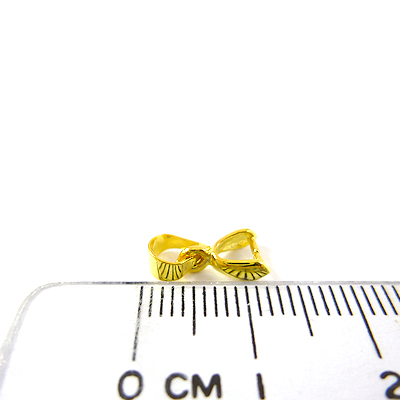 銅鍍金色水滴夾頭附鍊頭-5mm