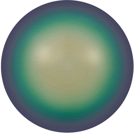 10mm半洞水晶珍珠-幻彩墨綠(946)