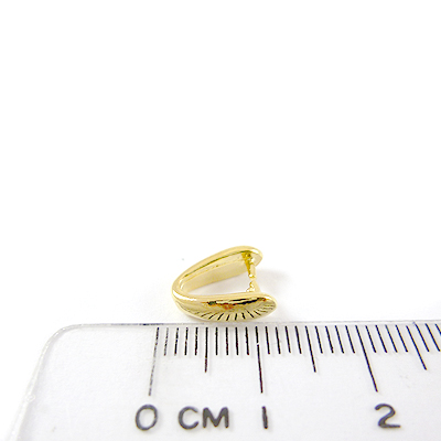 銅鍍金色水滴夾頭附鍊頭