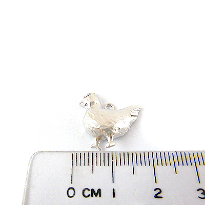 銅鍍霧銀色單孔雞