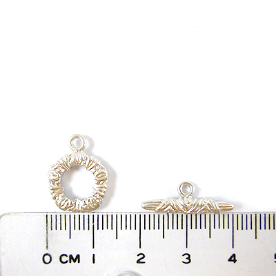 銅鍍霧銀色羅馬風五邊形棍扣