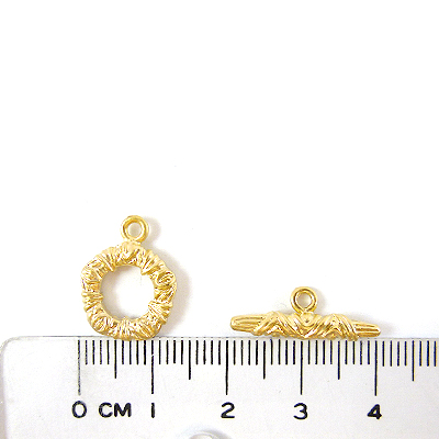 銅鍍霧金色羅馬風五邊形棍扣