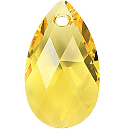 16mm扁水滴-淺琥珀