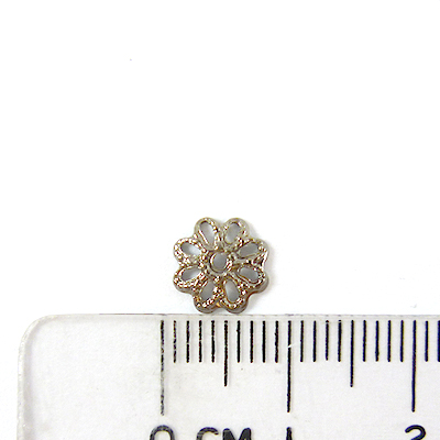 銅鍍黑金色鏤空八孔花帽