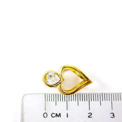 銅鍍金色心形鑽夾頭