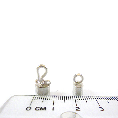 銅鍍霧銀色單孔橢圓形扣頭