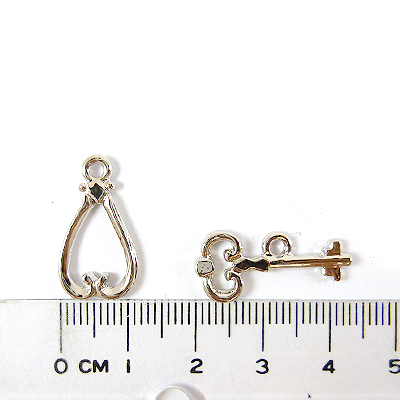 銅鍍正白K色單孔鑰匙棍扣