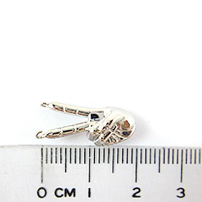 銅鍍正白K色雙孔勝利手勢