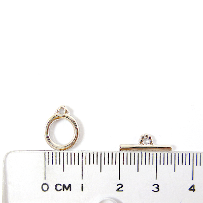 銅鍍正白K色單孔點紋圈棍扣