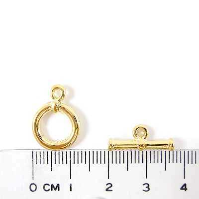 銅鍍金色單孔棍扣