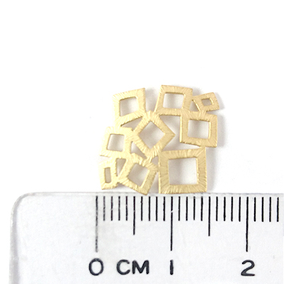 銅鍍霧金色菱形組合