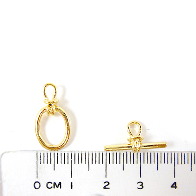 銅鍍金色單孔橢圓套繩棍扣