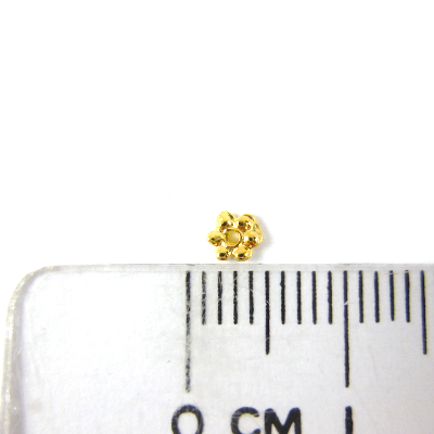 銅鍍金色車輪-4mm