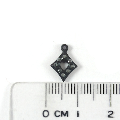 黑色單孔中空鏤鑽菱形