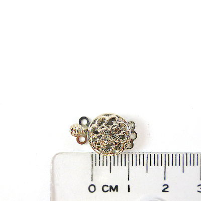 銅鍍正白K色三孔幸運草扣頭