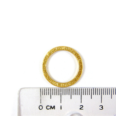 霧金色中空圓形刻字