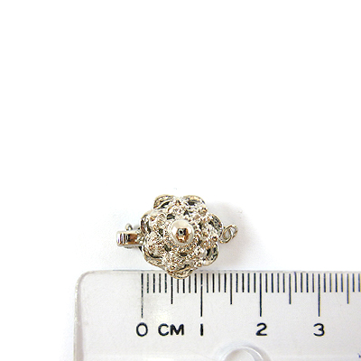 銅鍍正白K色單孔七星珠花扣頭