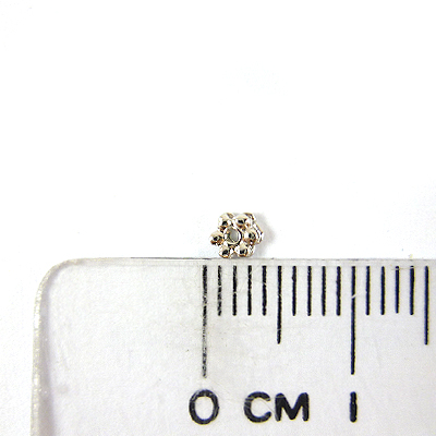 銅鍍正白k色車輪-4mm