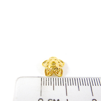 金色五心花形花帽