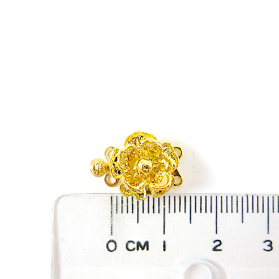 金色雙孔雙層大花扣頭