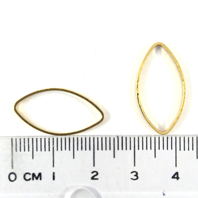 銅鍍金色中空橄欖形雕刻