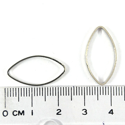 銅鍍正白K色中空橄欖形雕刻