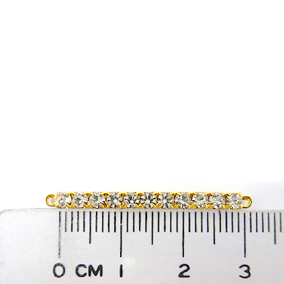 金色雙孔一字鑲十一鑽