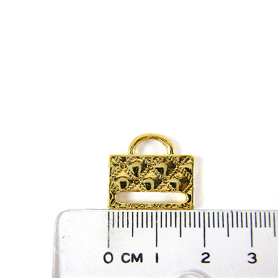 金色方形菱格紋織帶掛鉤