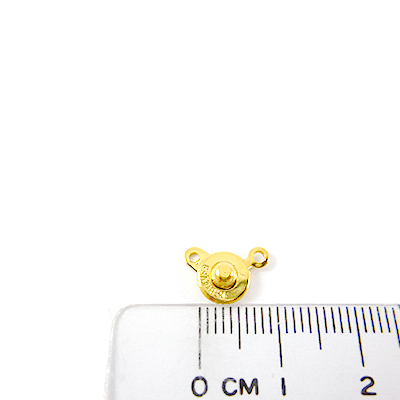 銅鍍金色單孔日製對扣-6mm