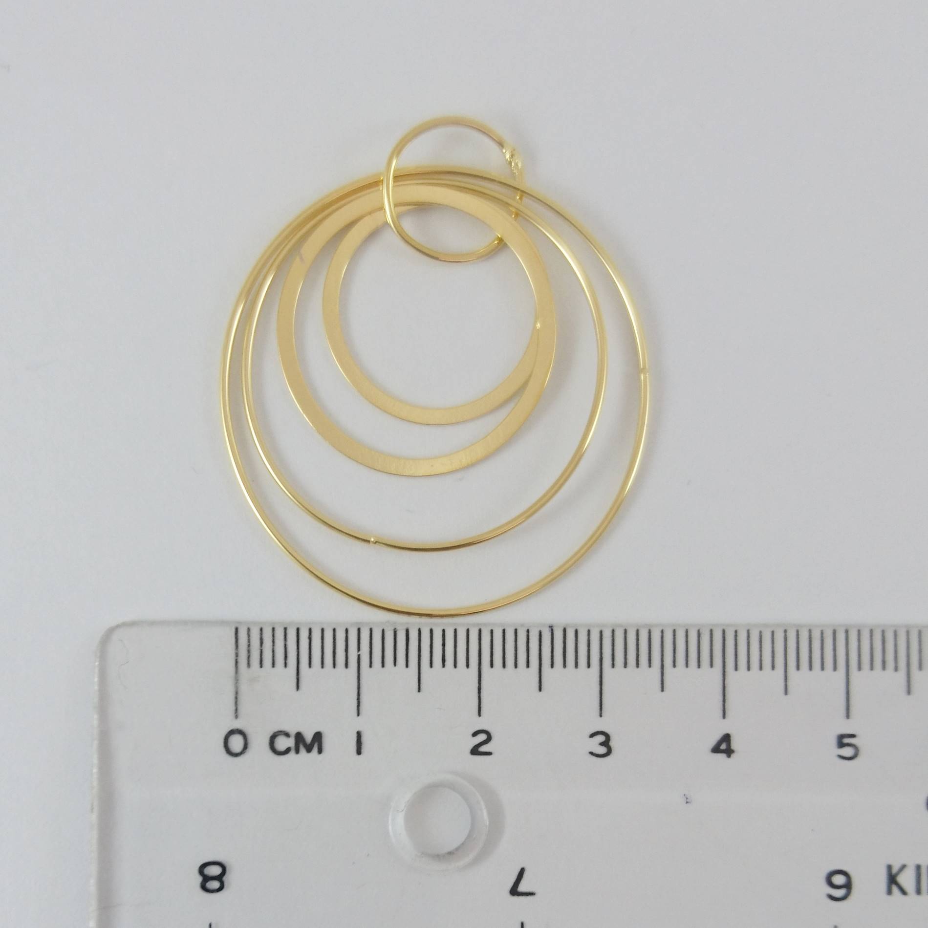 銅鍍金色雙孔雙圓組合