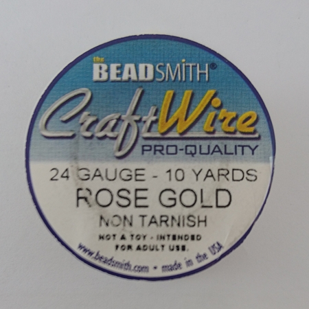 美製銅線-玫瑰金色#24