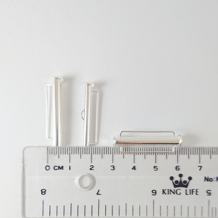 31.5mm銅鍍銀色直排扣頭