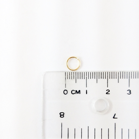 0.8x7mm銅鍍金色單圈
