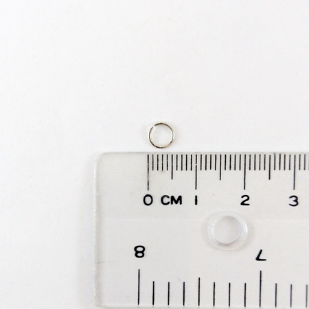 0.7x5mm銅鍍正白K色單圈