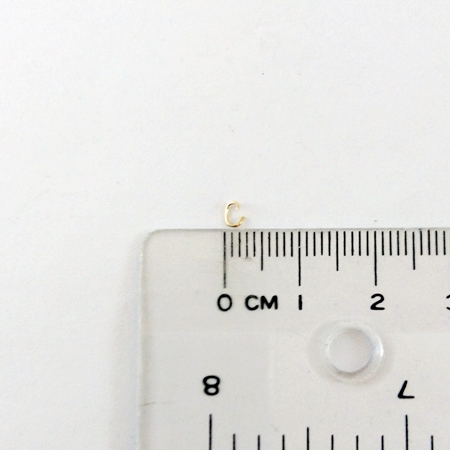 0.5x3mm鐵鍍金色C圈