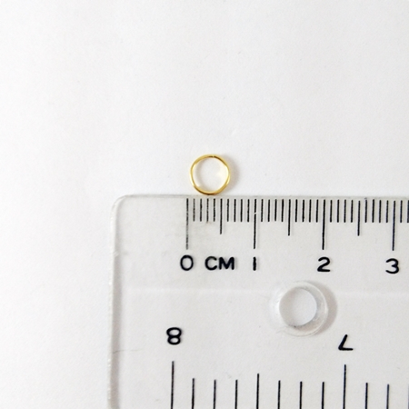 0.55x6mm鐵鍍金色一圈半雙圈