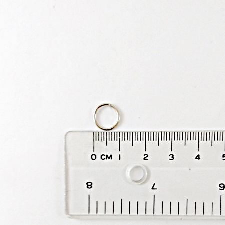 1.0x10mm銅鍍代白K色單圈