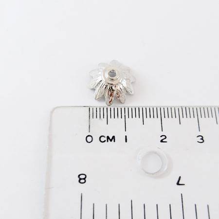 14mm銅鍍正白K色蓮花花帽