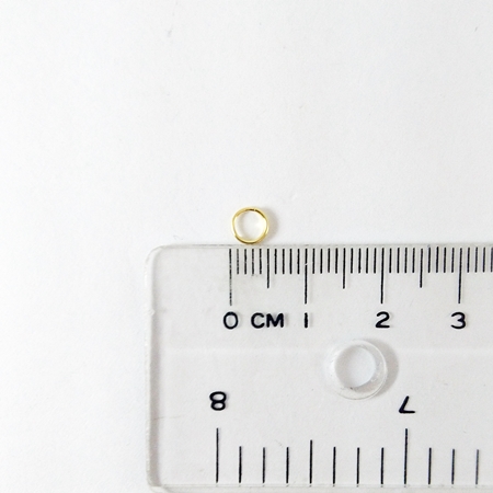 0.55x5mm鐵鍍金色一圈半雙圈