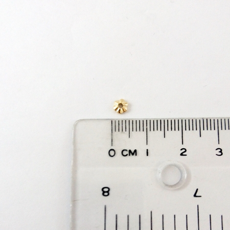 5mm銅鍍金色六瓣花帽