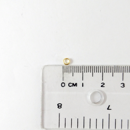 0.5x3mm日製金色二圈雙圈