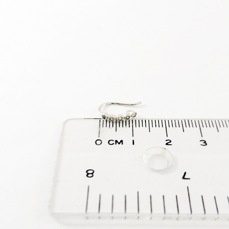 銅鍍正白K色五鑽耳鉤