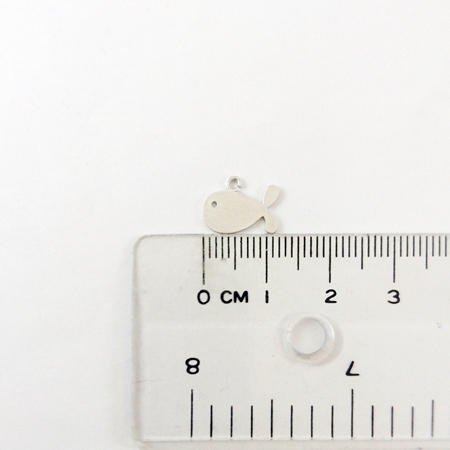 銅鍍霧銀色單孔鯨魚