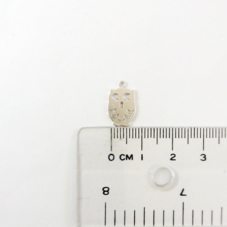 銅鍍霧銀色單孔貓頭鷹