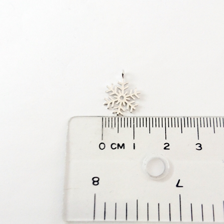 12mm銅鍍正白K色單孔雪花